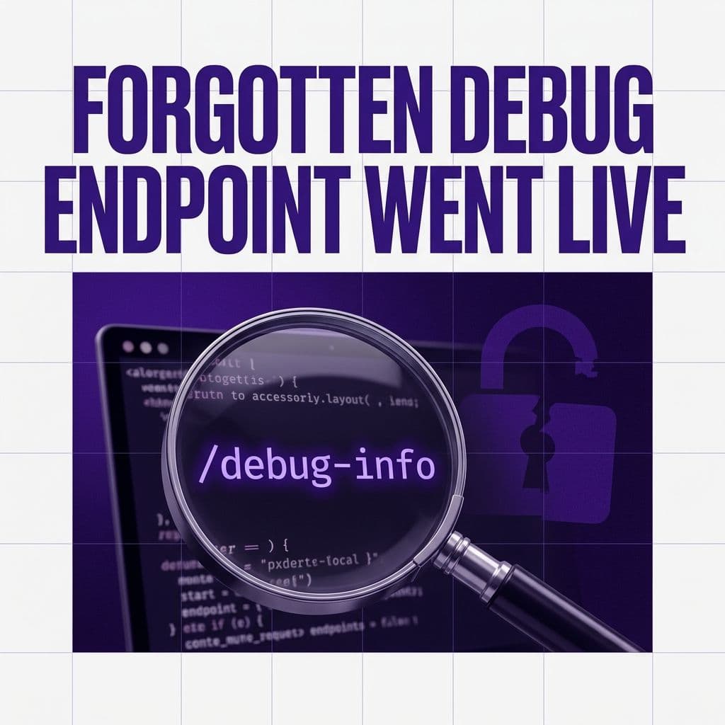 Pushing an update where a forgotten debug endpoint went live was a real wake-up call.