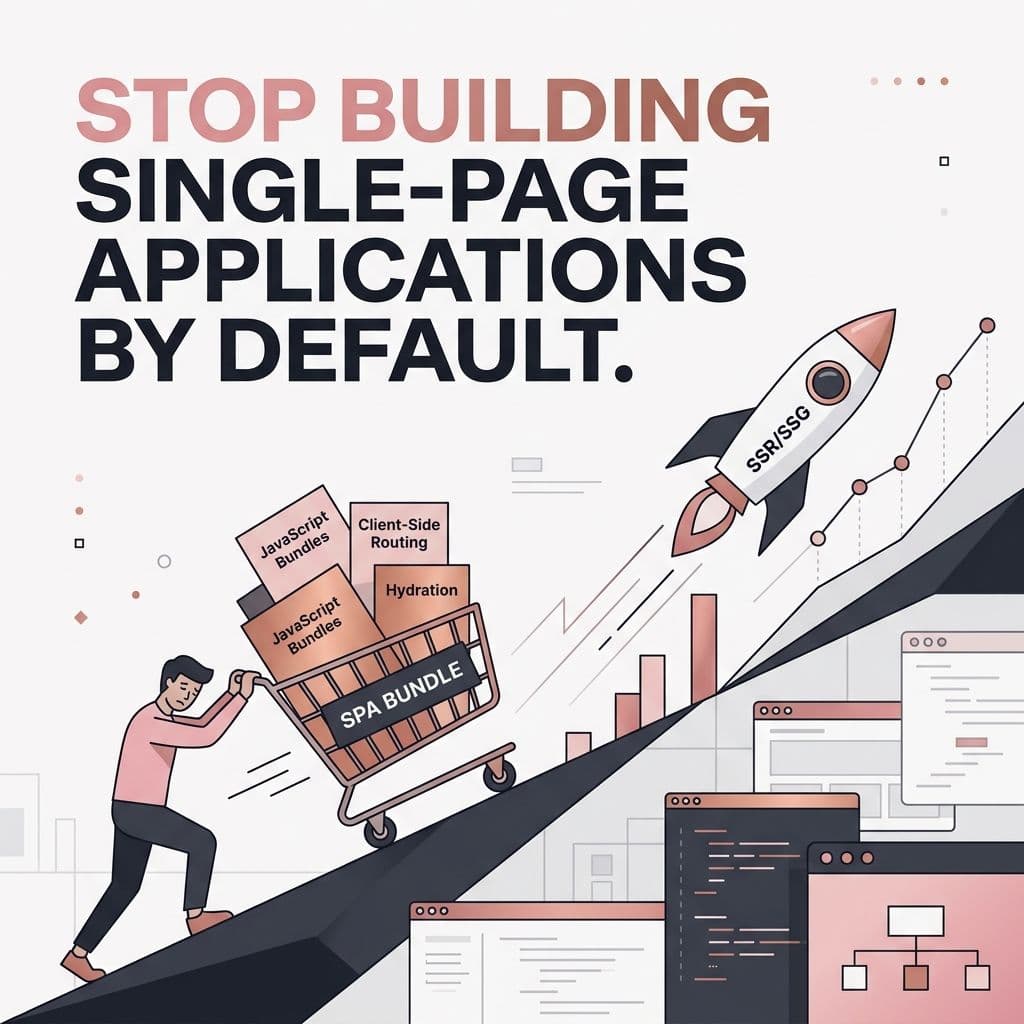 Stop building single-page applications by default.